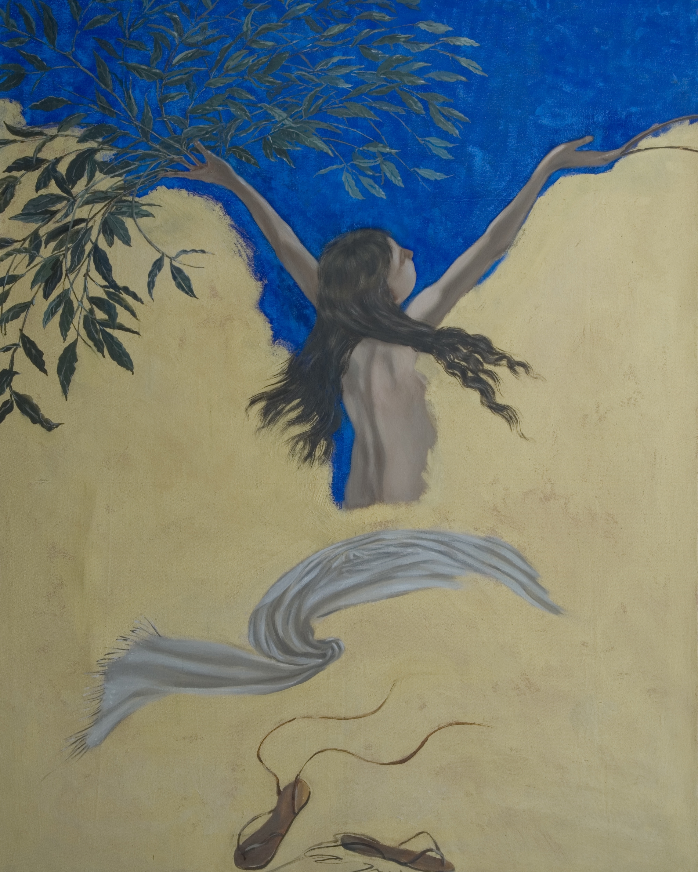 B 3) Dafne, olio su tela, 2015, cm.150x120