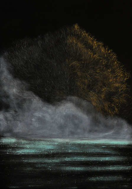 Paesaggio perduto VI (Colli Euganei), 2019, olio su tela, 100x70