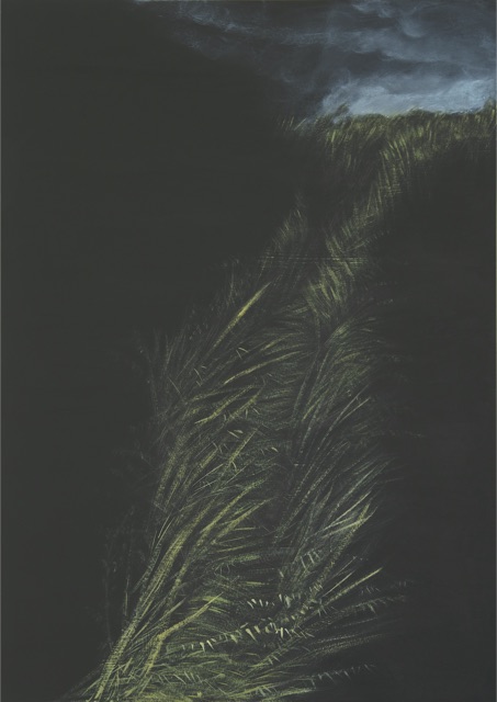 'erba), 2019, olio su tela 100x70